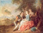 Pater, Jean-Baptiste Flute Recital oil painting on canvas